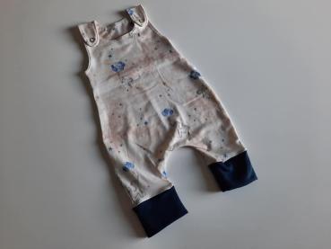 Strampler Elefanten Beige-Blau